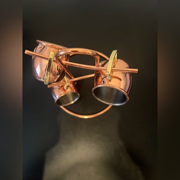 Mini Moscow Mule Copper Shot Glasses with Display Stand - Picture 4 of 4